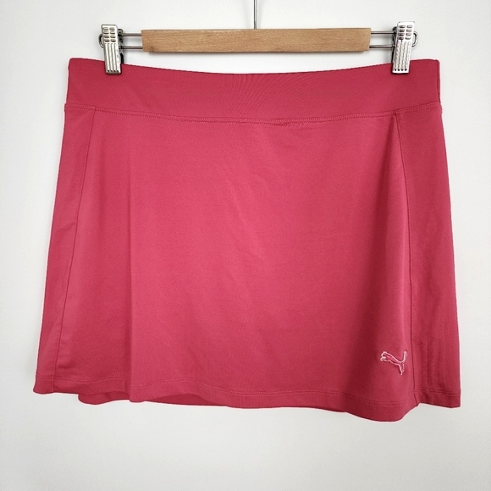 PUMA Women's Activewear Pink Skort Skirt Lined Stretch M